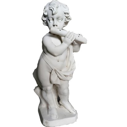 STATUE ENFANT JOUEUR DE FLUTE