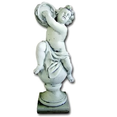 Statue chérubin joueur de tambourin