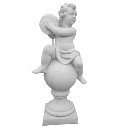 STATUE CHERUBIN JOUEUR DE CYMBALE