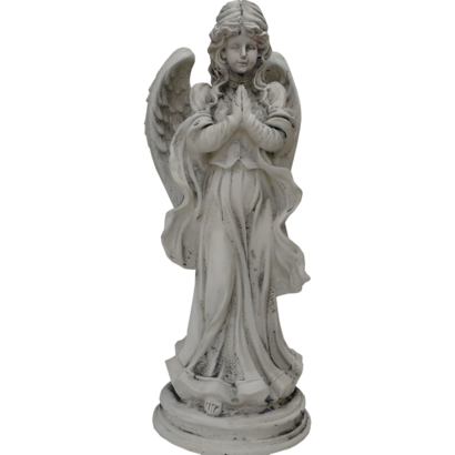 Statue en pierre Angelot mains jointe