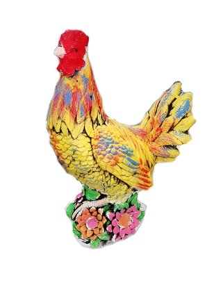 Statue poule américaine couleur