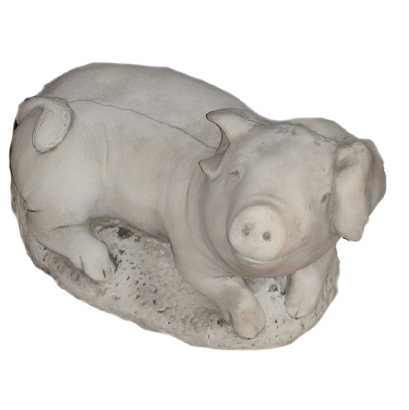 Statue petit cochon couché