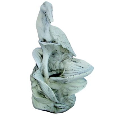   STATUE CANARD SUR FLEURS