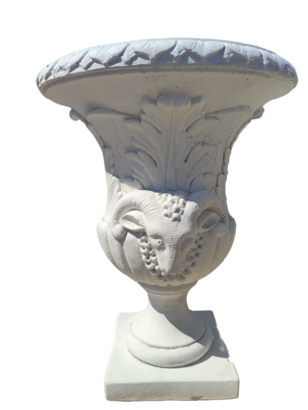 Vase calice motif feuilles