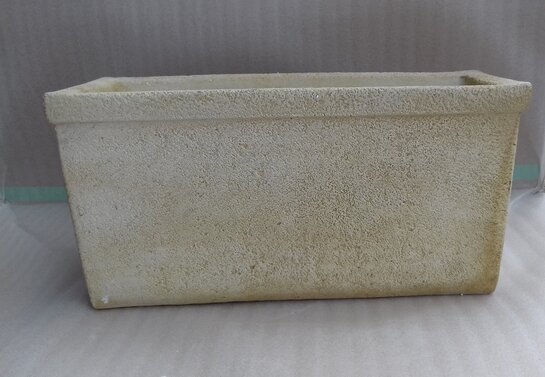 Jardinière simple ocre rebords droits 75cm