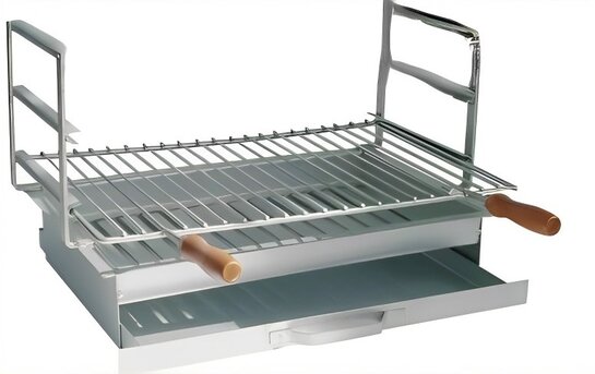 GRILLOIR DE 60 EN INOX POUR BARBECUE EN BRIQUES