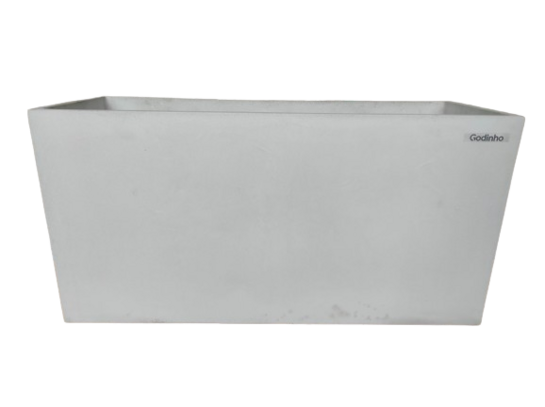 JARDINIERE blanche beton léger 80 CM