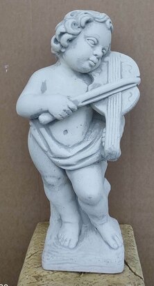 statue enfant musicien LE VIOLONISTE