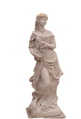 Statue de jardin en pierre Demoiselle