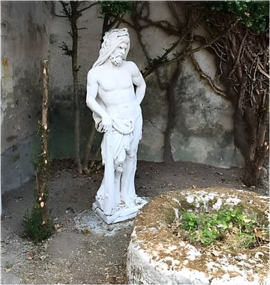 Statue de jardin en pierre Hercule