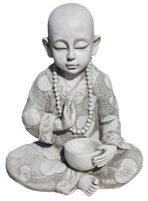 Statue enfant bouddha en prière