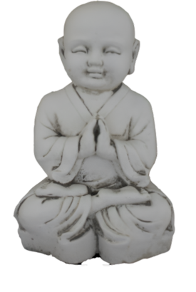 Statue bouddha enfant en dévotion