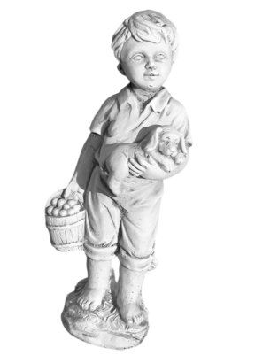 Statue Garçon et son Chien