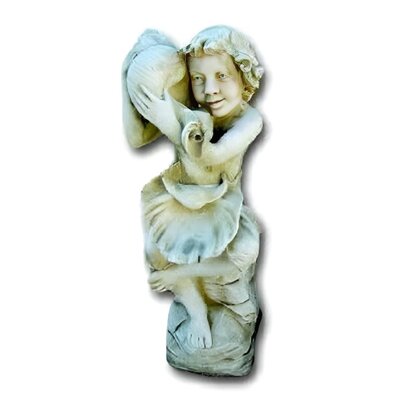 Statue Enfant Fillette aux Coquillages