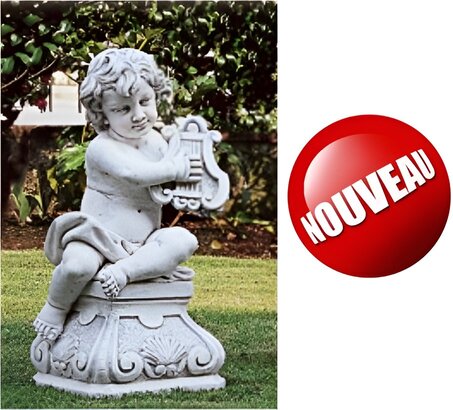 Statue enfant Leopoldo joueur de Lyre