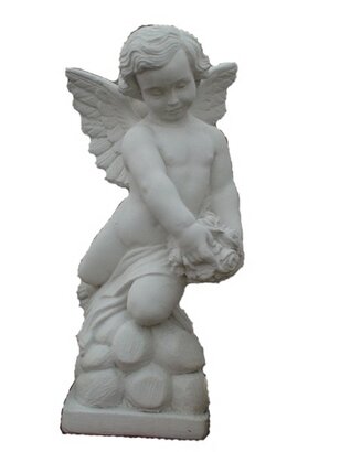 Statue Ange et bouquet de Fleurs