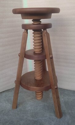 Tabouret de bar à vis en bois