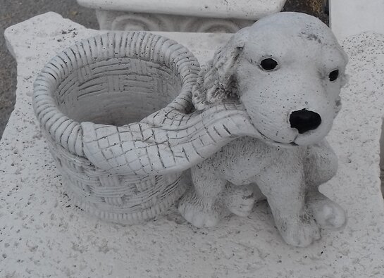 Statue Chiot et son Panier