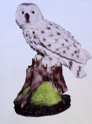 Statue chouette effraie des neiges