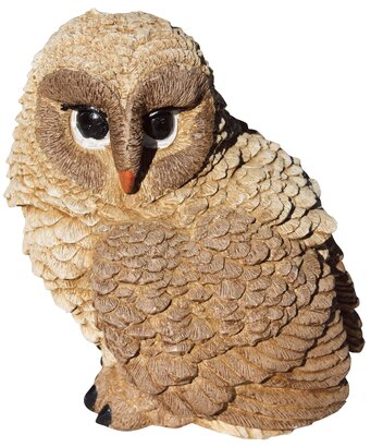 statue bébé chouette en pierre