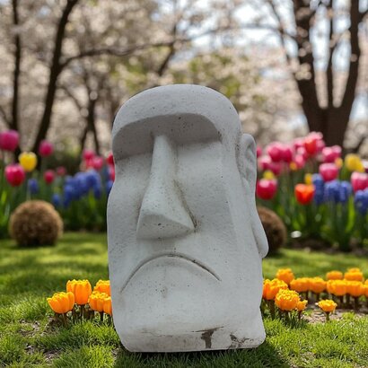 Statue vase tête Moai