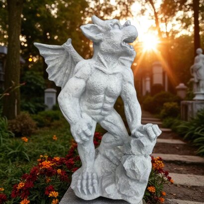 Statue diable gargouille 