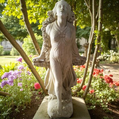 Statue Femme aux Roses