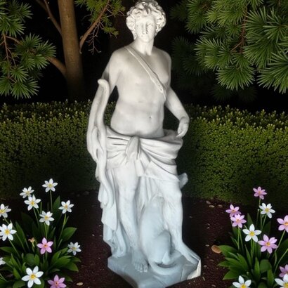 Statue de jardin en pierre Dieu Apollon