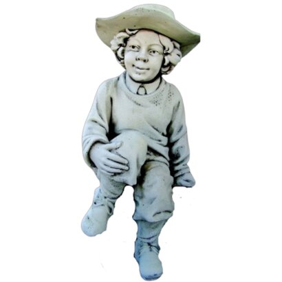 STATUE GARCON AU CHAPEAU A POSER