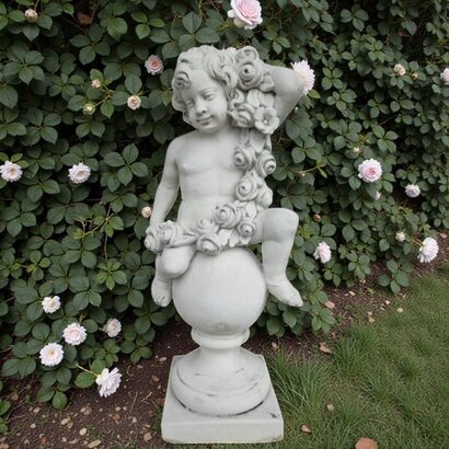 STATUE CHERUBIN saison printemps