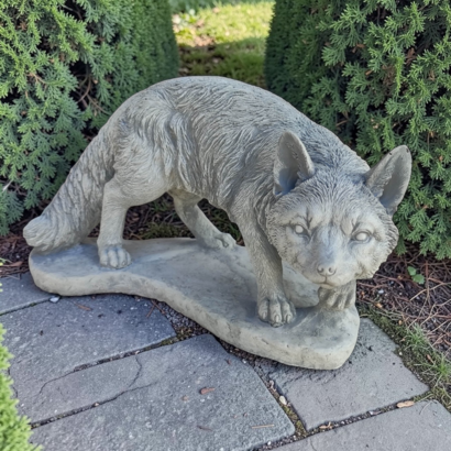 Statue Renard à l'affût