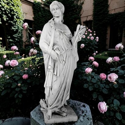 Statue de jardin en pierre Femme Saison été