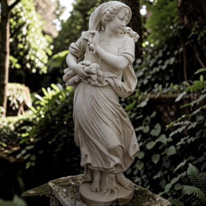 Statue Femme saison Hiver