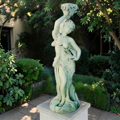 Statue de jardin en pierre Femme Dénudée