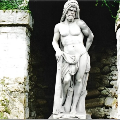Statue de jardin en pierre Hercule