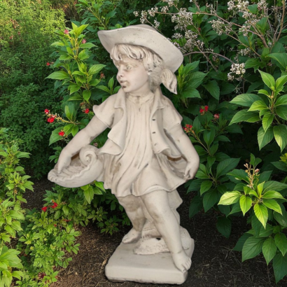 Statue Enfant Fillette au Chapeau