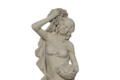 Statue de jardin en pierre : La Porteuse de Fleurs (bouquet de fleurs 
sur main gauche)