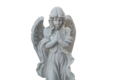 Statue en pierre Angelot mains jointe