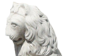 Statue Lion avec écusson sous patte gauche