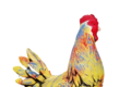 Statue poule américaine couleur