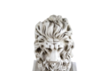 STATUE LION REGARD DROIT