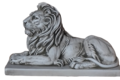 STATUE LION couché musgo
