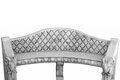 Banc avec dossier en pierre demi lune style antique 