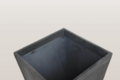 VASE CARRE  NOIR beton léger HAUT 80 CM