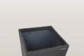 VASE CARRE  NOIR beton léger HAUT 80 CM