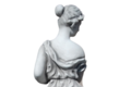 Statue de jardin en pierre Femme tenant un coquillage 