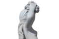 Statue femme dénudée  tenant des roses sur sa tête