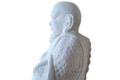 Statue de jardin en pierre Bouddha Barbu Assis