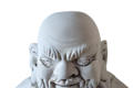 Statue de jardin en pierre Bouddha Barbu Assis