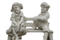 Statue Les Amoureux Timides Assis sur le Banc